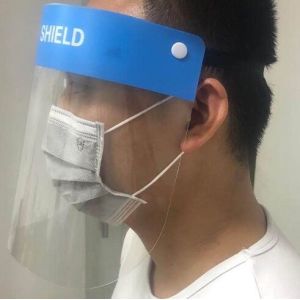 PET Protective Face Shield Transparent Plastic Isolation Antiviral Face Shield