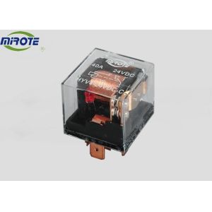 China Universal 40a  24 Volt Automotive Relay With Led Light Double Contact  Transparent Cover on sale