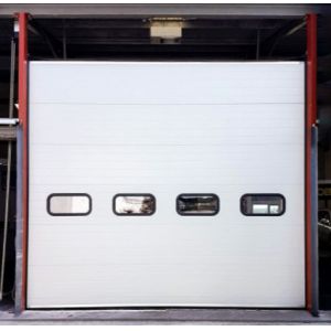 Customized Insulated Sectional Doors Vinyl / Brush With Handles