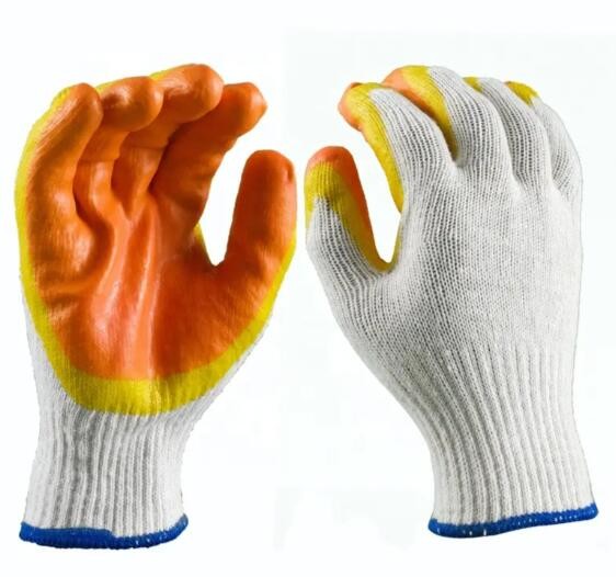 Buy Poly Cotton Seamless Knitted Latex Palm Coated Gloves at wholesale prices