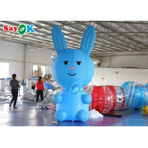 3m Inflatable Cartoon Characters Jumbo Blow Up Blue Bunny