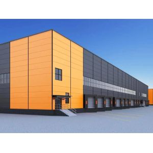China Storage Building Prefab Steel Warehouse Hangar With Rollng / Sliding Door on sale