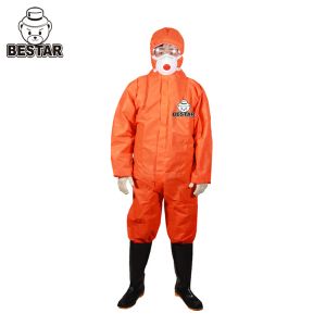 China Antistatic SMS Orange Disposable Medical Protective Coverall on sale