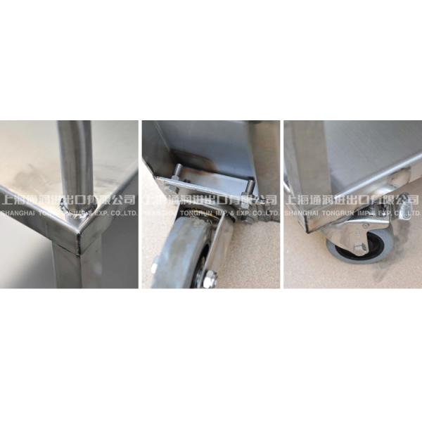 Torin DZ27 Double Stainless Steel Trolley Portable Dining Car Handcar Tindustrial Rolling Cart