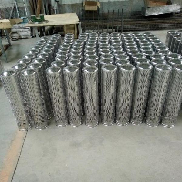 304 Perforated Stainless Steel Mesh / Filter Wire Mesh Cylindrical 5mm Hole