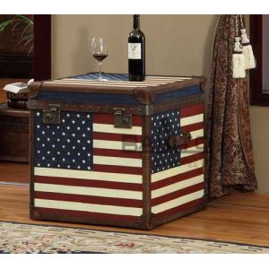 China classical old style antique canvas fabric USA flag case furniture on sale