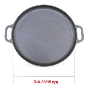 Pre-seasoned 14inch round cast iron pizza pan 35cm