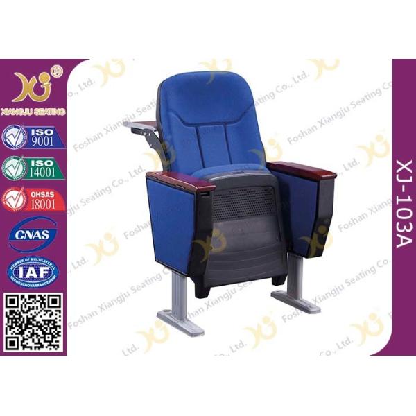 Buy Soild Wood Auditorium Theater Seating With Back Writing Pad / Aluminum Alloy Legs at wholesale prices