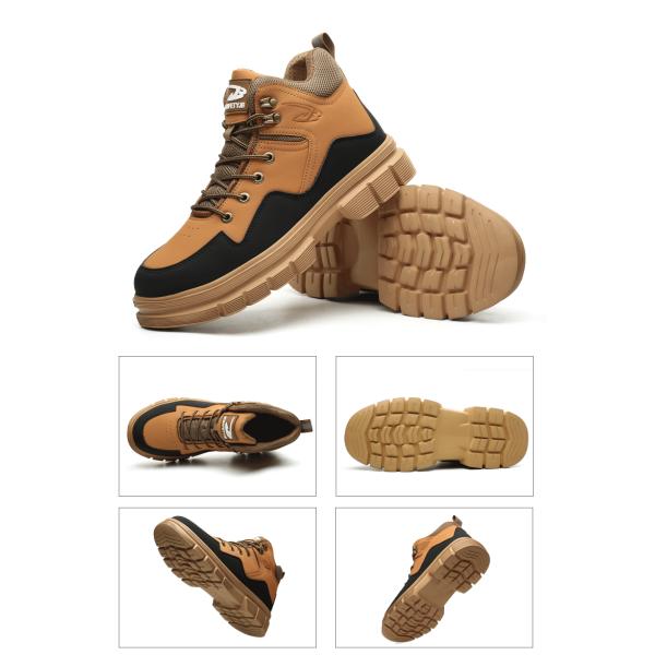 Breathable Puncture Resistant Security Work Boots with Steel Toe and Custom Logo Options