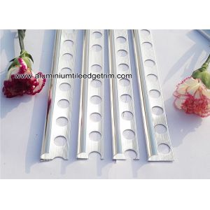 10mm Chrome Quadrant Aluminium Tile Edge Trim For Bathroom Tile Edging