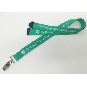 China Mint Green Lanyard / Screen Printed Lanyards With Environmental Protection Material on sale