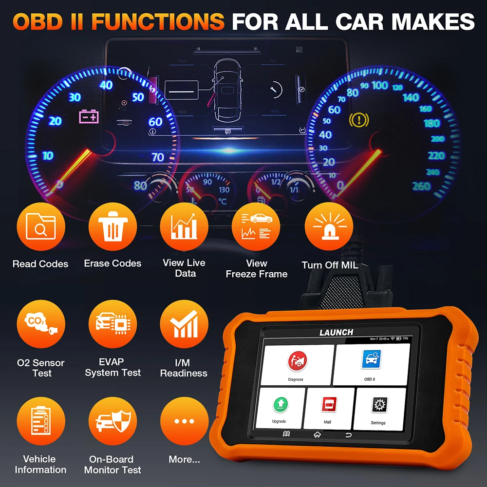 LAUNCH X431 Elite 2.0 Car Full System Diagnostic Tools Auto OBD OBD2 Scanner Active Test ECU Coding Multilingual Free Up