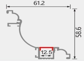 LEDCORP® Customized Aluminum Profile Recessed/Embedded/Reture Groove for Linear