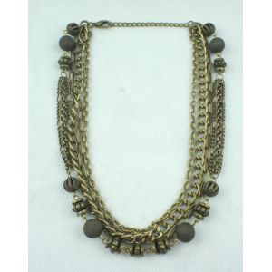 Quality 120g Women's Metal Bulk Jewelry Stone Antique Bronze Necklace for Anniversary for sale