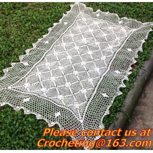 Crocheted Applepine flower Table cloth, table cover, handmade crochet, blanket,