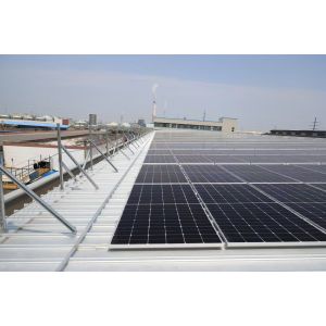 Galvanized Column Steel Structure Warehouse With Sandwich Panel Roof Panel