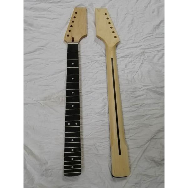 Custom Grand 22 Fret Roasted Maple Electric Guitar Neck for Handmade Tele Guitar Kits Gloss Finished with Bone Nut