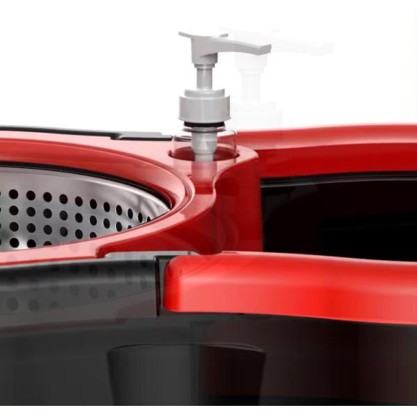 Heavy Duty 360 Spin Magic Mop with Press Detergent Bottle and Microfiber Cloth Cover Type