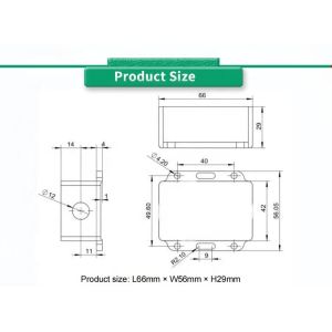 X-Y Measurement Axis High Precision Inclination Sensor UNIVO UBIS-826Y for