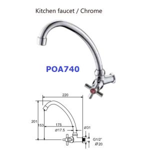 Kitchen Shower Metered Faucets In Different Angle