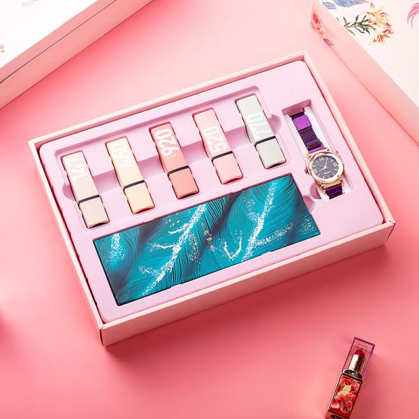 Colorful Rigiding Cardboard Lipstick Jewelry Gift Box With Your Own Logo Paperboard Liner