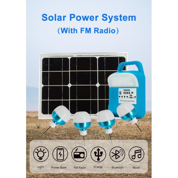 4Lamps Solar LED Home Lighting System 20W Waterproof Emergency Power Supply