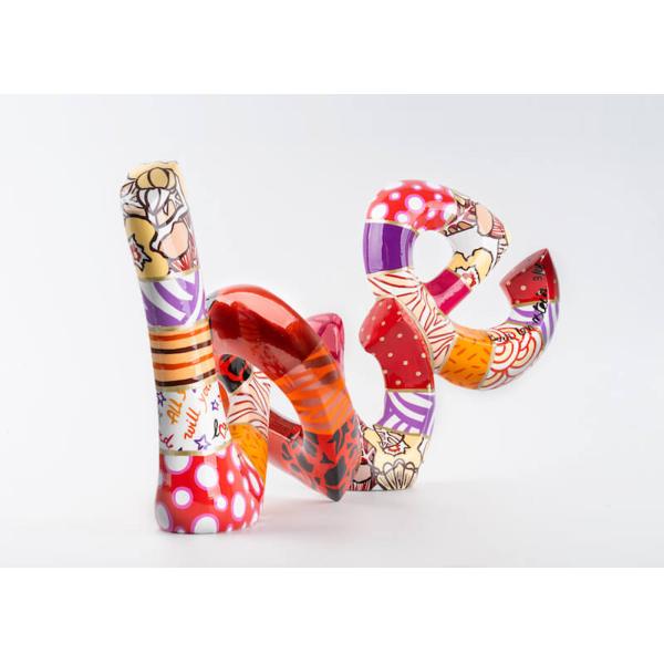 Buy Modern Contemporary Love Letter Outdoor Fiberglass Sculpture Colorful at wholesale prices