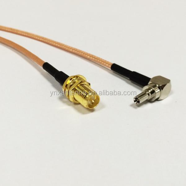 6inch RG316 Coaxial Jumper Cable F Female to CRC9 Male Right Angle RF Adapter Connector