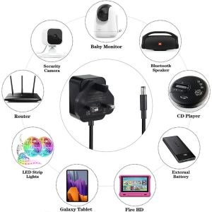 12V 2A Power Supply Adapter with Multiple DC Plug Options