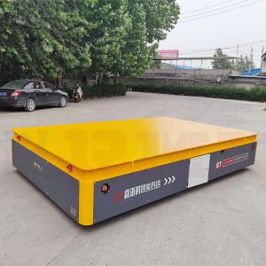 5 Tons Steerable Transfer Cart For Scrap Materials Handling With Hydraulic Lift