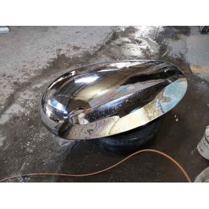 Stainless Steel Abstract Stone Sculpture , Mirror Abstract Yard Sculptures