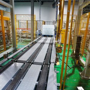 Fully Automatic Single Column Palletizer System for Large Barrel Water Packaging Line