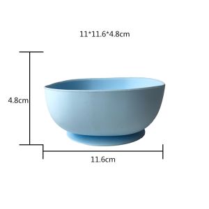 Baby Food Grade Silicone Feeding Bowl Customized Round Shape