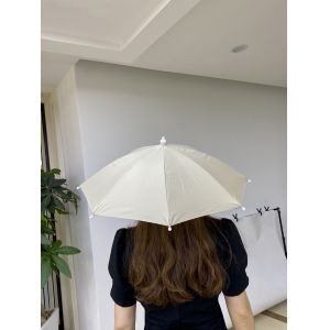 Hands-Free Head Umbrella 14 Inches Waterproof Pongee Fabric