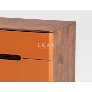 Walnut Italian Design Dining Room Furniture Marble Top Modern Sideboard