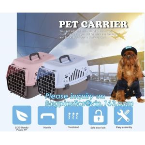 Fashion Design Luxury Travel Pet Air Carrier Dog /Cat Transport Plastic Cages