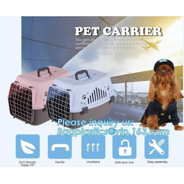 Fashion Design Luxury Travel Pet Air Carrier Dog /Cat Transport Plastic Cages