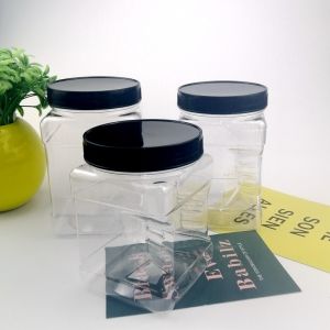 China 275mm Height Cookies 4500ml Plastic Grip Jar With Screw Cap on sale