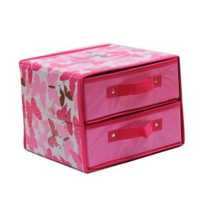 Eco-friendly Foldable Double Drawer Storage Boxes odm-v10