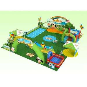 Children Inflatable Amusement Park Obstacle Course Jumping Castle
