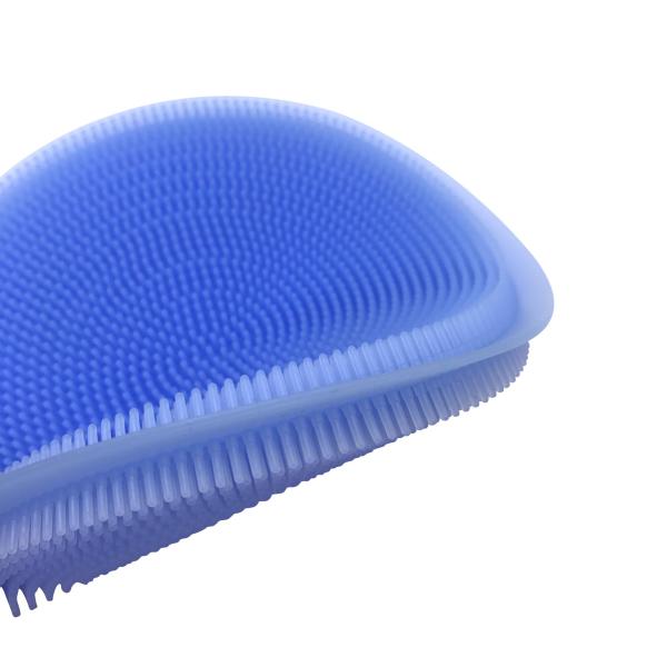 BPA-free Eco Kitchen Sink Antibacterial Brush Tool Silicone Scrubber Purple Dish Washing Sponge for Washing Dish in Multicolour