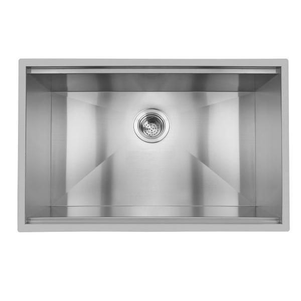 FOOK SINK Handmade Underment 304 Stainless Steel Signle Bowl Kitchen Sink with