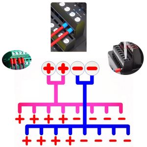 Digital Display DC 24V 8 Ways Power Source Wiring Distribution Splitter Terminal