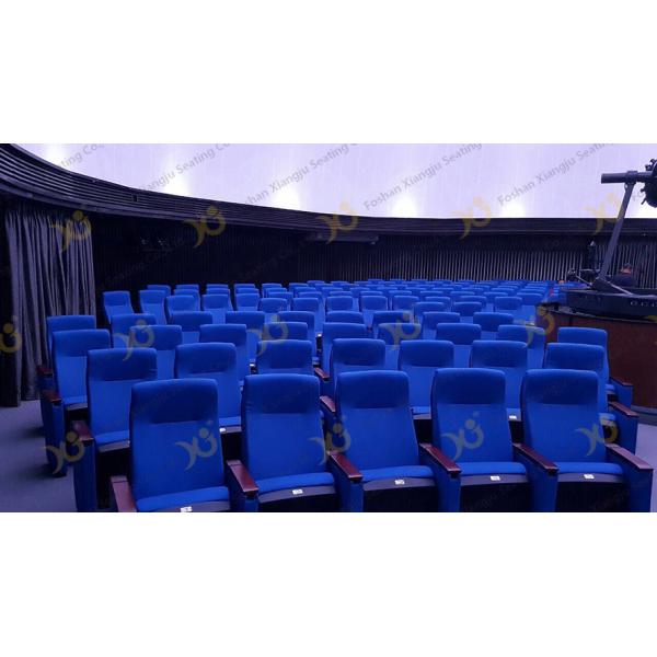 Large Angle Arc Range Theatre Seating Chairs With Rocker Pushing Back Function