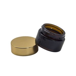 Screw Aluminium Cap Clear Black Lid 50g Empty Cream Bottles