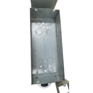 4 Gang Mansory Steel Conduit Box 1.60mm Thickness Zinc Plated 1/2" 3/4"