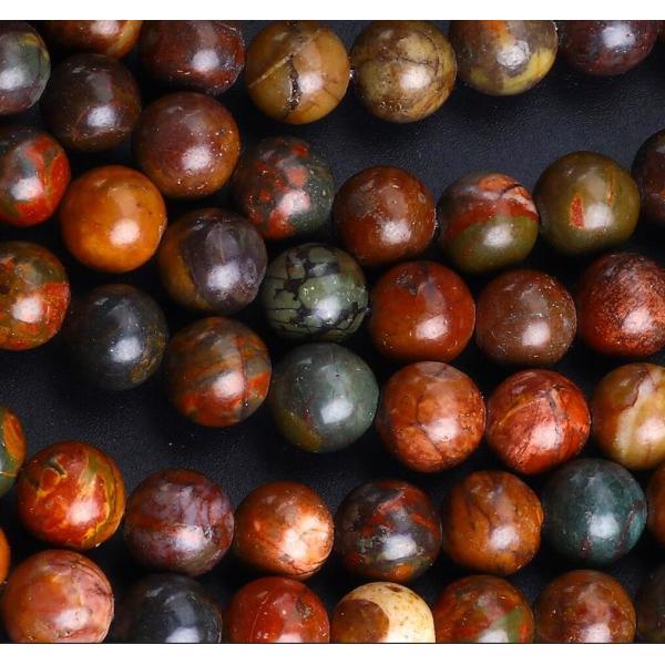 Buy Red Turquoise Round Bead Natural Crystal Gemstone Loose Bead Strands for DIY Jewelry Making at wholesale prices