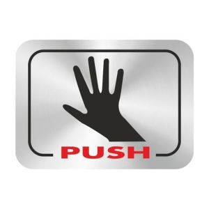 Square Business Photoluminescent Signage Stainless Steel Restroom Signs