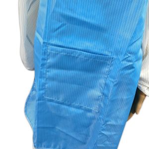 Unisex Cleanroom ESD Antistatic Apron With Waist Adjustment Belt