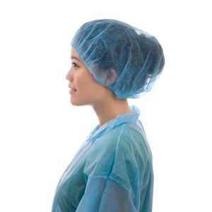 Breathable Non Woven Disposable Bouffant Cap Free Size